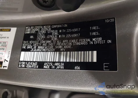 2021 Lexus Nx 300H Base/300H Luxury/300H F Sport Black Line z USA, uszkodzony, nr VIN JTJDJRDZ1M2152209